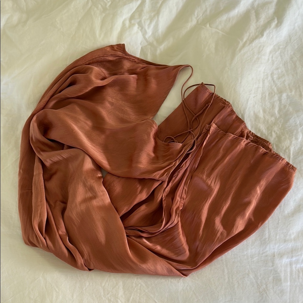 Bahhgoose Silk Slit Dress, S/M - Picture 7 of 13